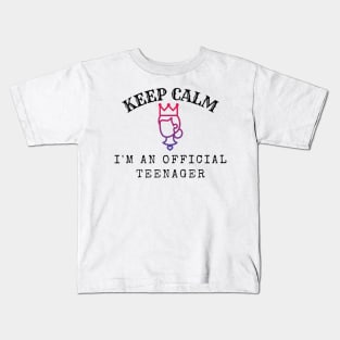 Keep Calm I Am An Official Teenager Kids T-Shirt